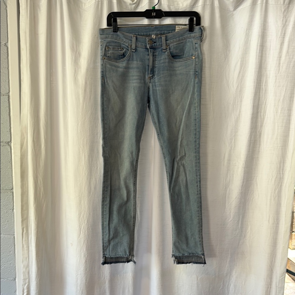 rag & bone Blue Ankle Cropped Jeans